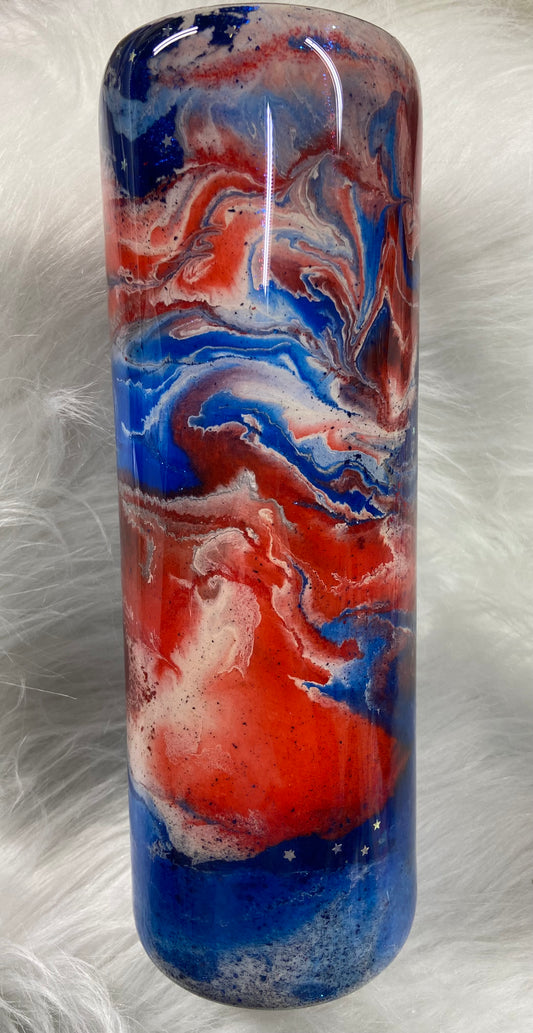 30oz Red, White, and Blue Tumbler