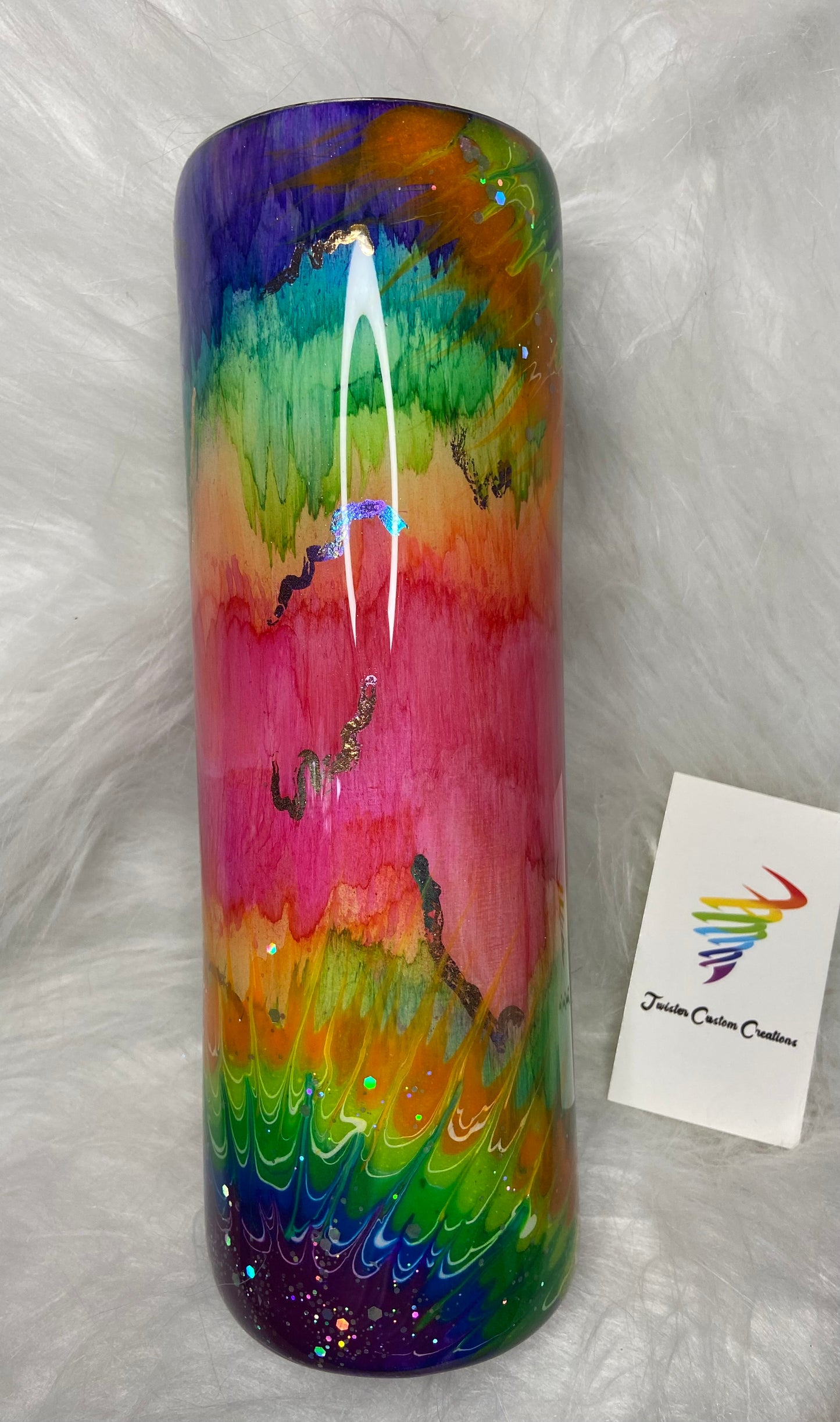 30oz Straight Neon Woodgrain Tumbler