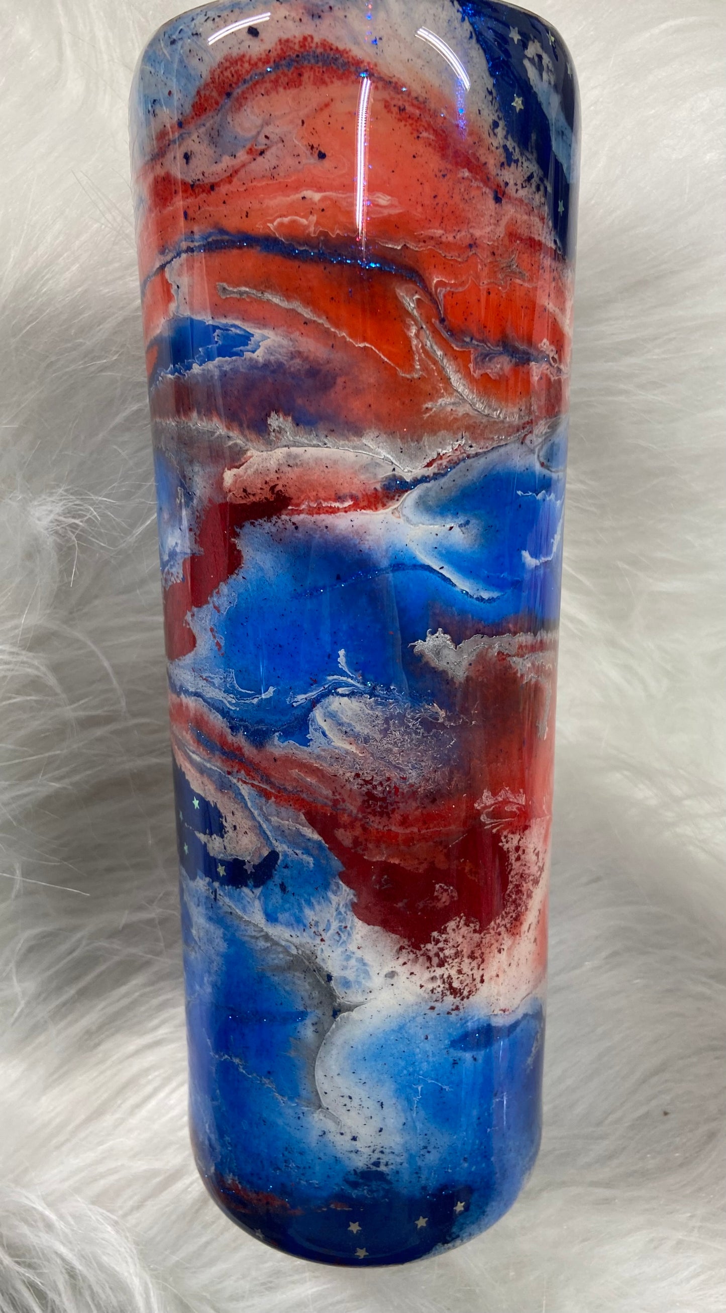 30oz Red, White, and Blue Tumbler